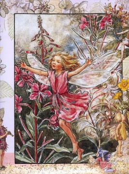 the rose bay willow herb fairy Fantasy Oil Paintings